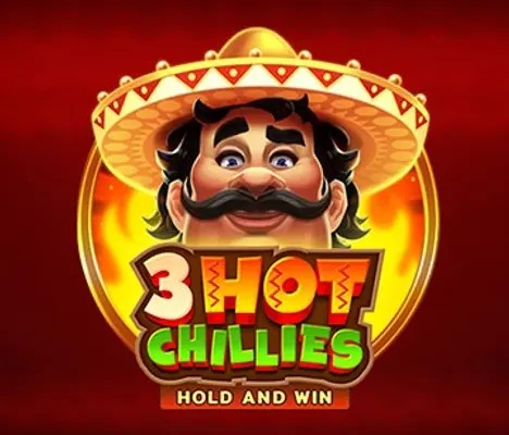 3 Hot Chillies slot logo by 3 Oaks Gaming at Zumospin